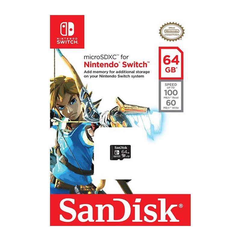 Nintendo switch 64 гб. Карта памяти для Нинтендо Switch. SANDISK Nintendo 64. SDSQXAT-064g-GNCZN.