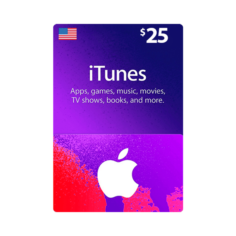 US - $25 Apple iTunes Gift Card - Email Delivery